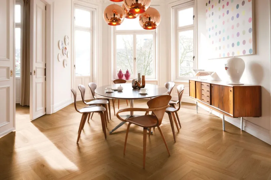 Herringbone Click Oak Transparent Adagio